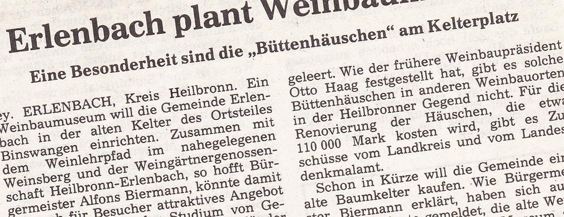 Artikel aus der Stuttgarter Zeitung 1983